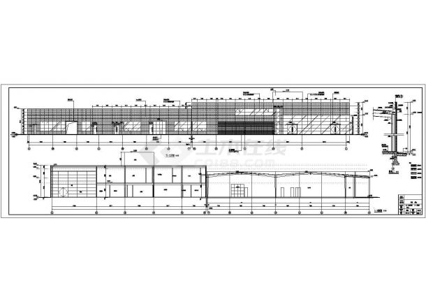 路虎两层4S店钢结构施工图（含建筑图）-图二