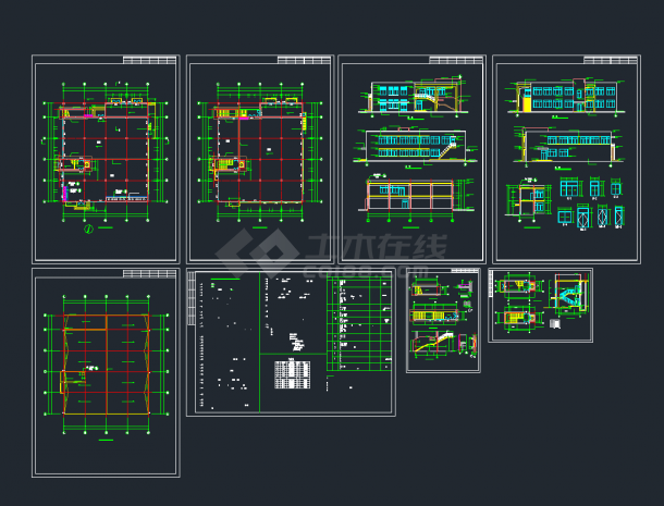 某多功能食堂建筑设计CAD施工图-图一
