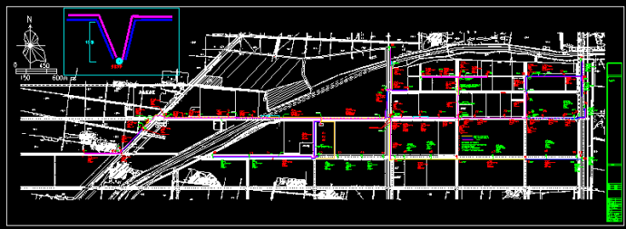 化工园区管廊监控施工竣工图、监控CAD施工图_图1