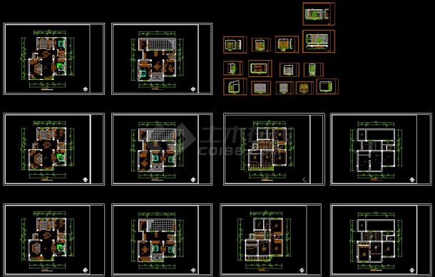 某住宅区复式楼室内装修设计cad方案图-图一