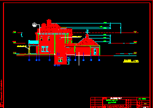 某小区豪华别墅结构CAD建筑设计施工图纸-图二