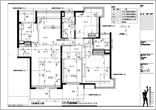 梁志天三室两厅装修设计施工图（2010年）-图二