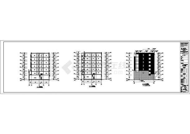多层住宅框架结构住宅建筑设计施工图纸-图二
