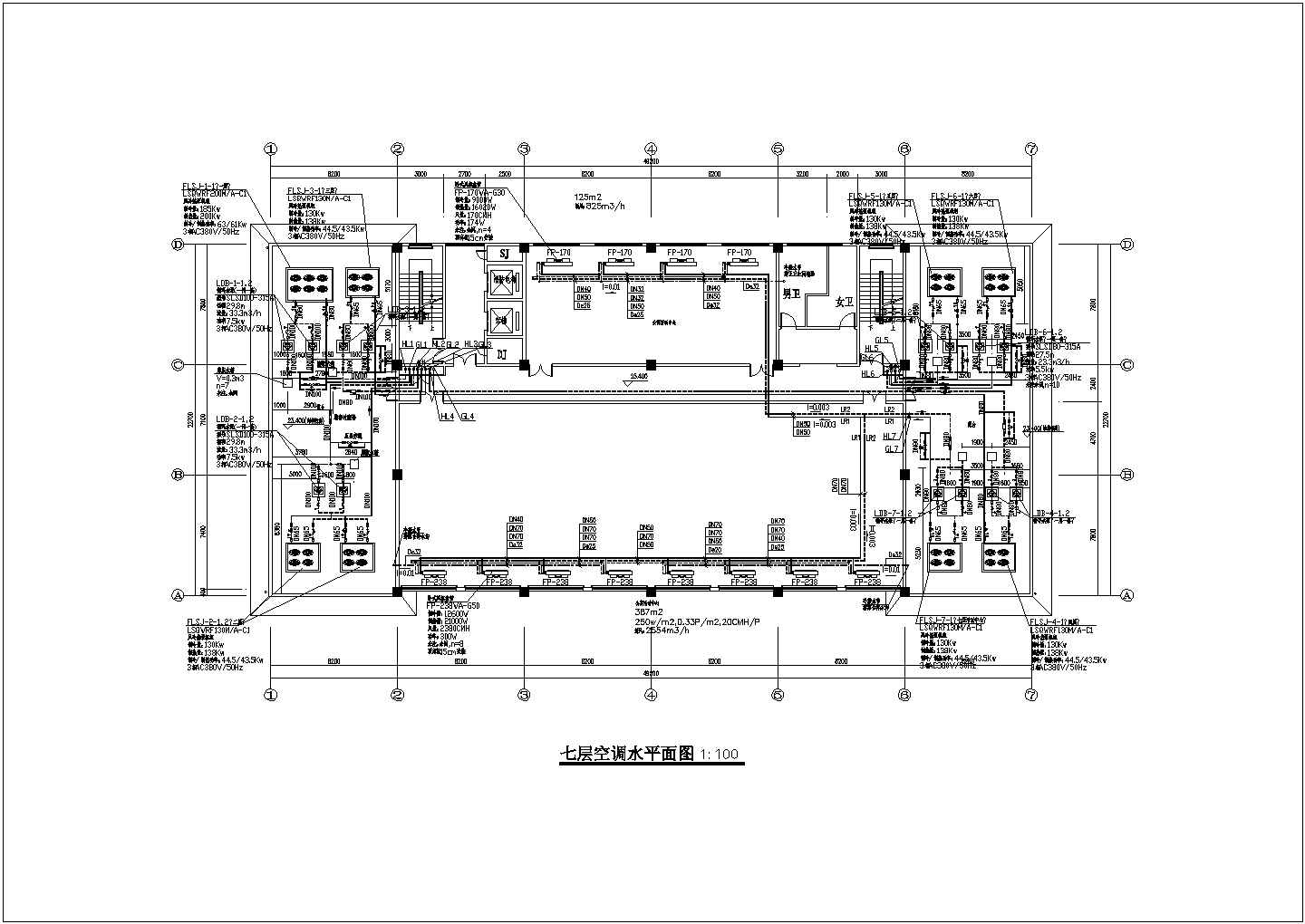 某七层老年中心空调水系统设计方案图
