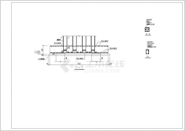 某产业园大门造型建筑图及钢结构设计施工图-图二