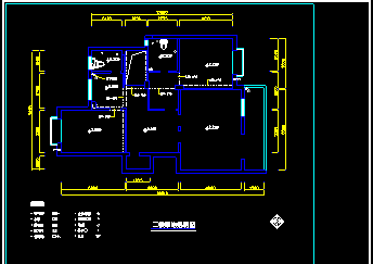 某梦园高档别墅结构建筑CAD设计施工平面图纸-图二
