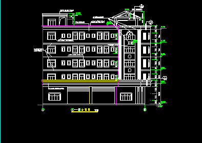宿舍楼全套建筑及结构图施工设计图-图二