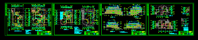 香格里拉高级别墅建筑CAD施工设计全套图纸_图1