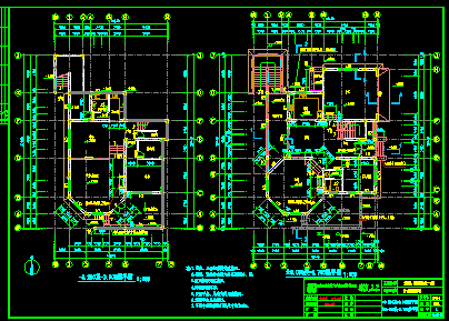 香格里拉高级别墅建筑CAD施工设计全套图纸-图二