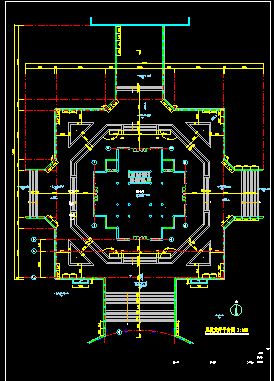 某市望海楼建筑平立剖面CAD施工设计图纸-图二
