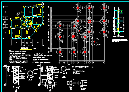 别墅建筑结构cad平面设计施工图-图二