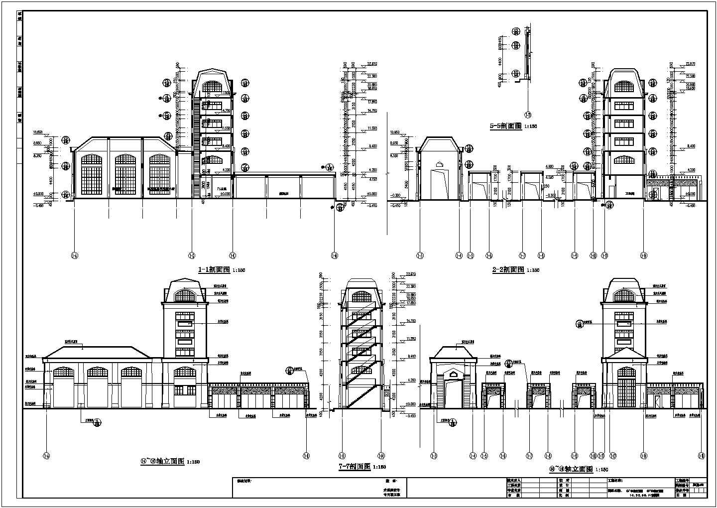 【营口】某居住区欧式大门全套设计施工图
