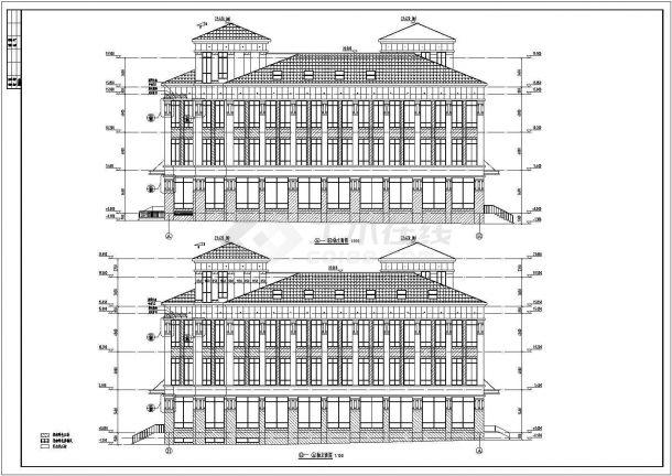 某市四层框架结构计划生育服务中心建筑施工图-图二