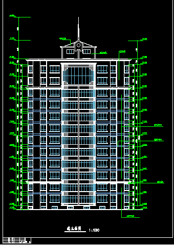 某小区豪华公寓楼建筑CAD设计施工图纸-图二