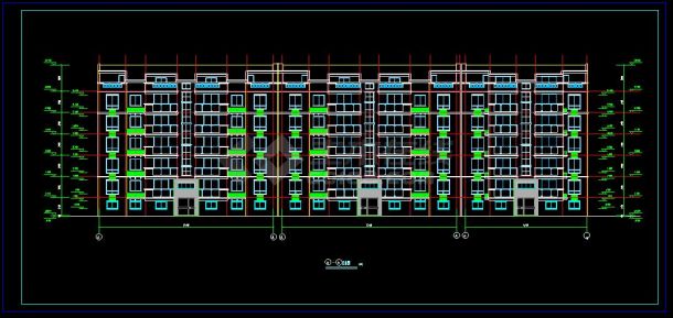 某多层住宅楼建筑方案cad设计施工图-图二