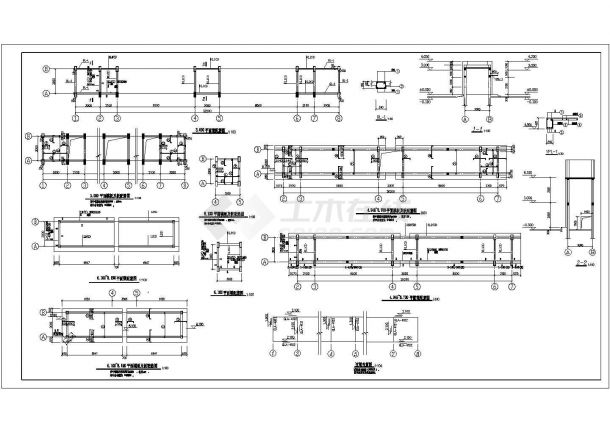 某工厂大门建筑、结构设计施工图纸-图二