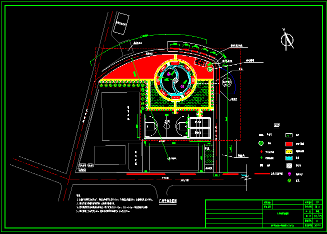 某小型广场施工图，内含水中亭及管涵等详细做法_图1