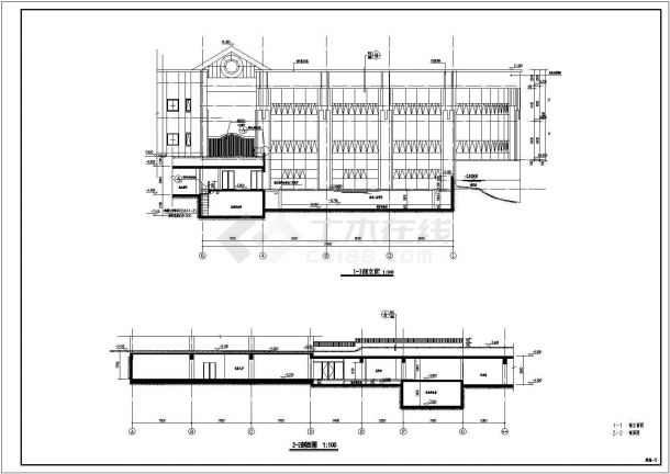 【镇江】某居住区二层会所建筑施工图-图一