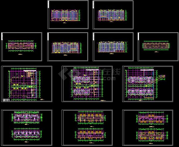 某楼盘项目多层住宅楼建筑cad方案图-图一