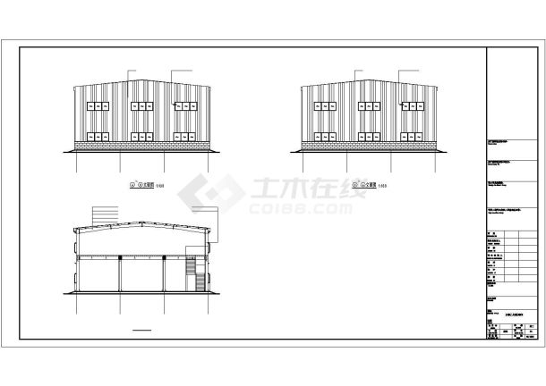 两层钢框架厂房结构施工图(含建施)-图二