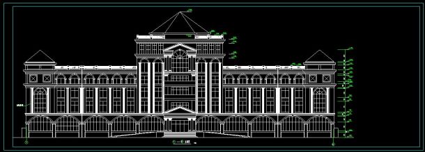 某地欧式风格宾馆建筑方案设计cad施工图(含设计说明）-图二