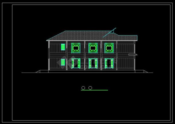 某中式风格茶楼建筑方案设计cad施工图-图二