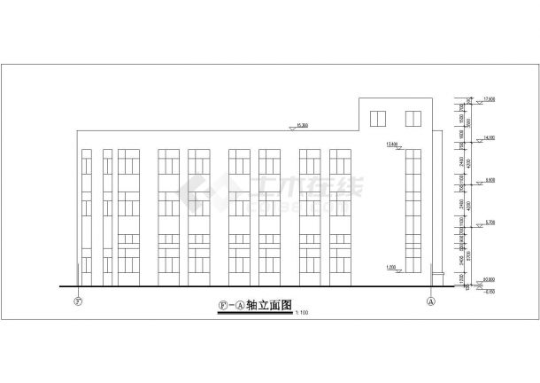 某地三层框架厂房建筑设计施工图纸-图二