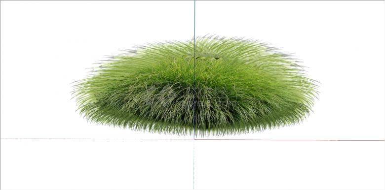 现代绿草状常绿植物su模型-图一