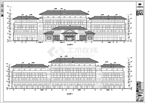 甘肃省四层框架结构汽车客运站建筑施工图-图一