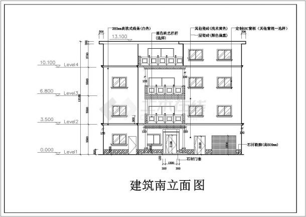 深圳某地自建房子三层半建筑、结构施工图-图一