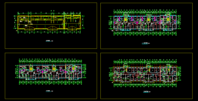 某小区住宅建筑平面CAD建筑施工设计图_图1