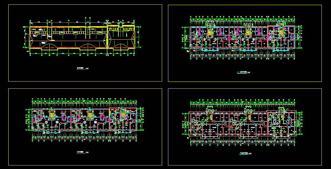 某小区住宅建筑平面CAD建筑施工设计图