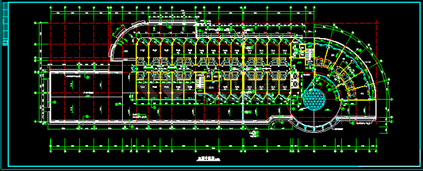 翡翠山湖酒店施工设计CAD平面方案图-图二