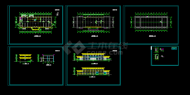 餐厅建筑设计方案CAD平立剖面施工图-图一