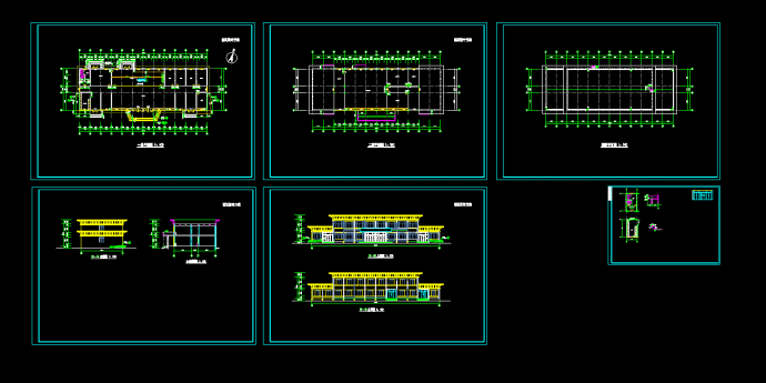 餐厅建筑设计方案CAD平立剖面施工图_图1