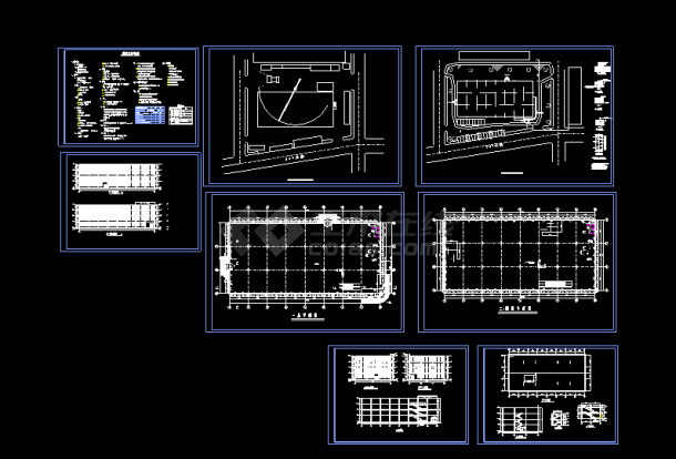 大型超市建筑设计CAD平立剖面图-图一
