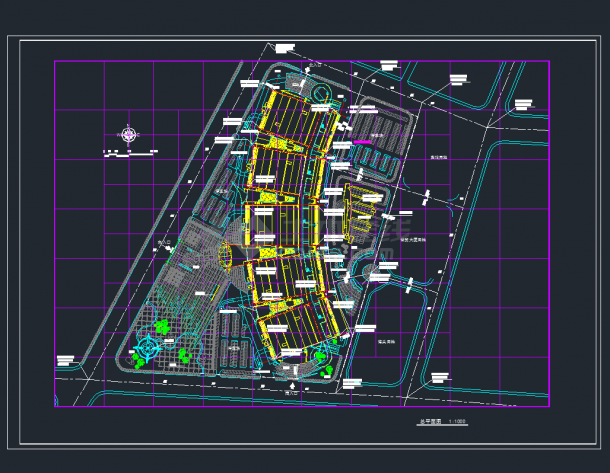 义乌中国小商品城福田市场建筑设计CAD图-图二