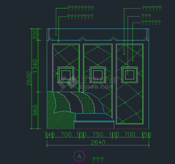 某高档ktv建筑装修设计CAD图纸-图二