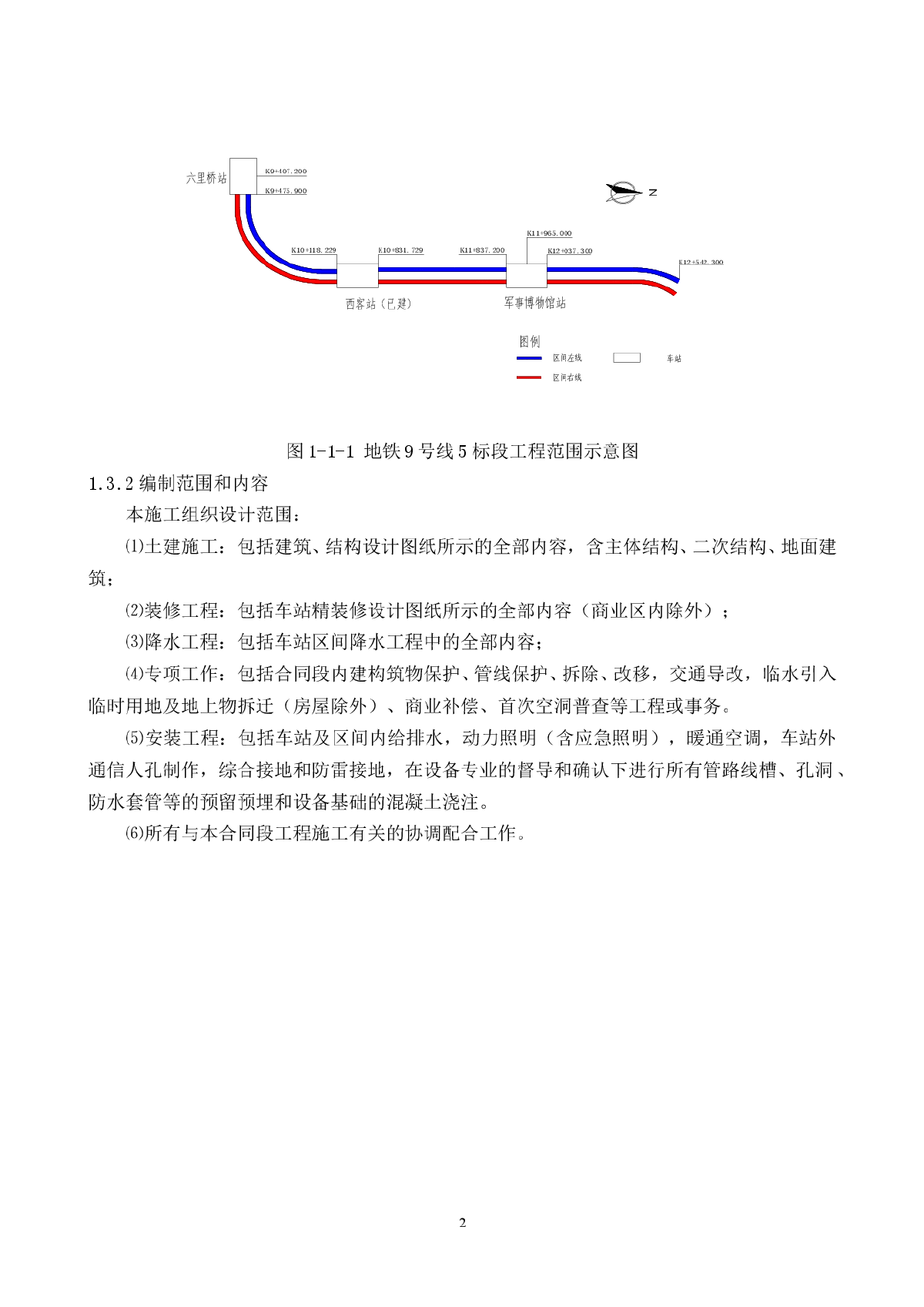 北京地铁九号线工程土建施工某合同段(投标)施工组织设计-图二