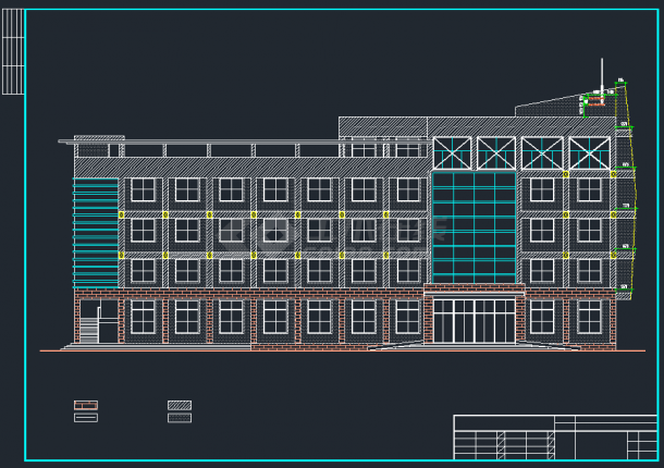 某公司办公楼建筑设计CAD施工图纸-图二