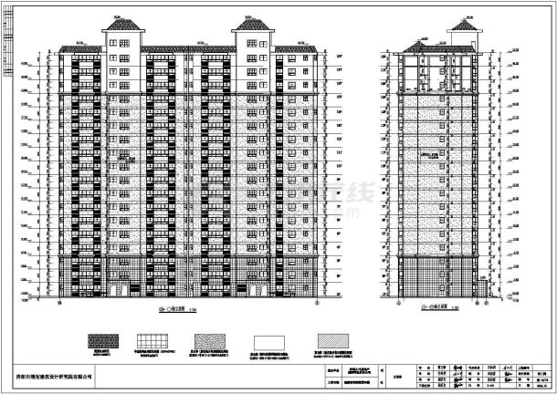 安徽省某地18层剪力墙结构住宅楼全套建筑施工图-图一