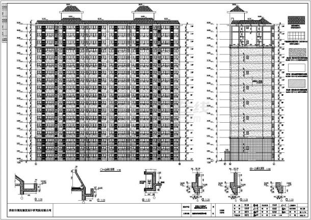 安徽省某地18层剪力墙结构住宅楼全套建筑施工图-图二
