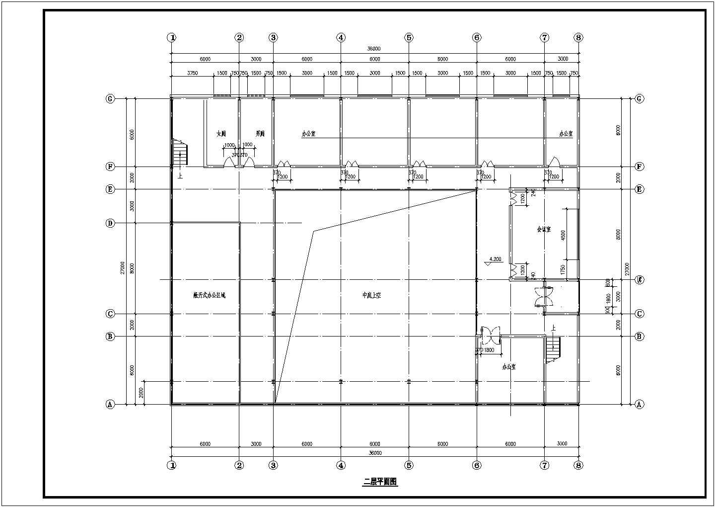 某地二层钢结构汽车展厅结构施工图