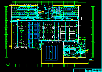 某大学体育中心电气施工设计平面图-图二