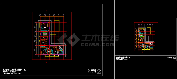 上海松江新城房型cad平面设计图-图二