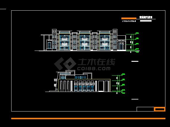 某地建业绿色家园幼儿园设计cad建施图附效果图-图二