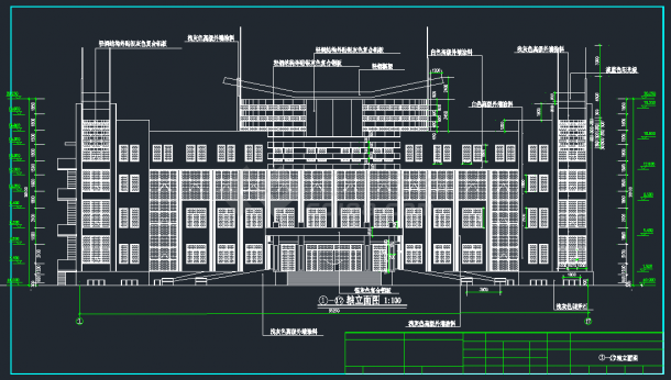 某贸易公司办公楼建筑设计CAD施工图纸-图二