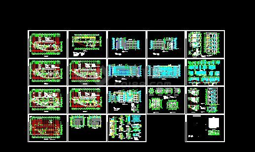 某中学图书综合楼全套建筑施工CAD图-图一