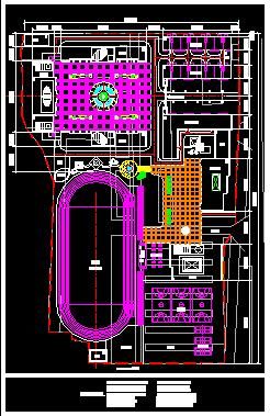 39210平方米中学校园规划设计总图-图一
