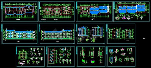 某小区砖混住宅楼cad建筑整套设计图-图一